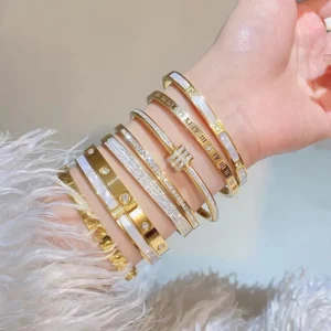 Sming Non Tarnish Gold Pvd Stainless Bracelet