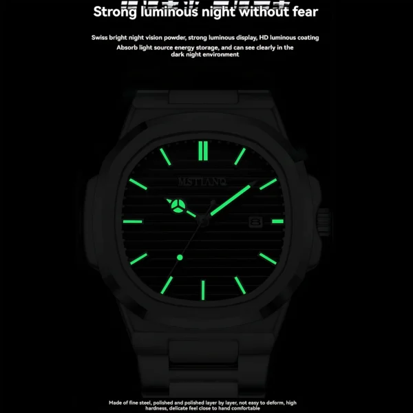 Mstianq Men's Quartz Watch Alloy Case