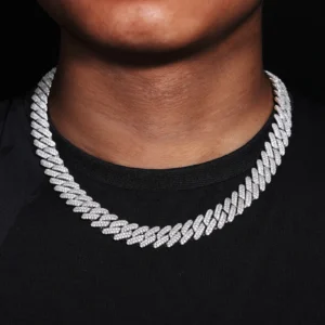 Wholesale Fashion Hip Hop Jewelry 14mm 18K Gold Plated Brass AAAAA CZ Diamond Iced Out Cuban Link Chain Necklace for Men