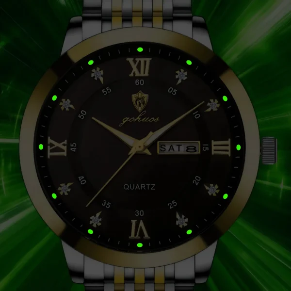 Gohuos Stainless Steel Quartz Watch for Men