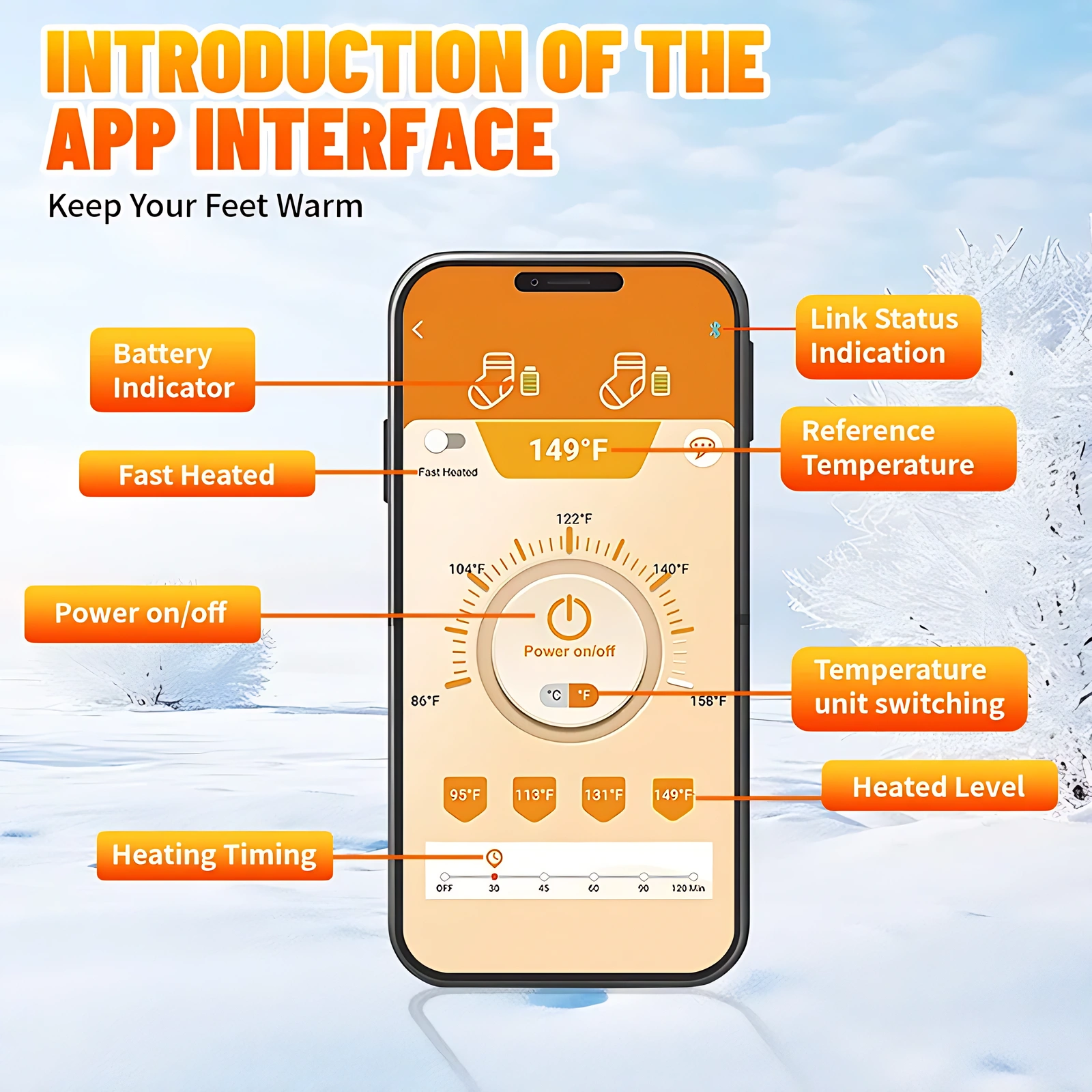 Rechargeable Heated Socks with App Control