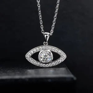 New Arrival Women’s 925 Sterling Silver VVS Moissanite Eternity Charm Pendant Necklace Fashionable Design Chic Jewelry