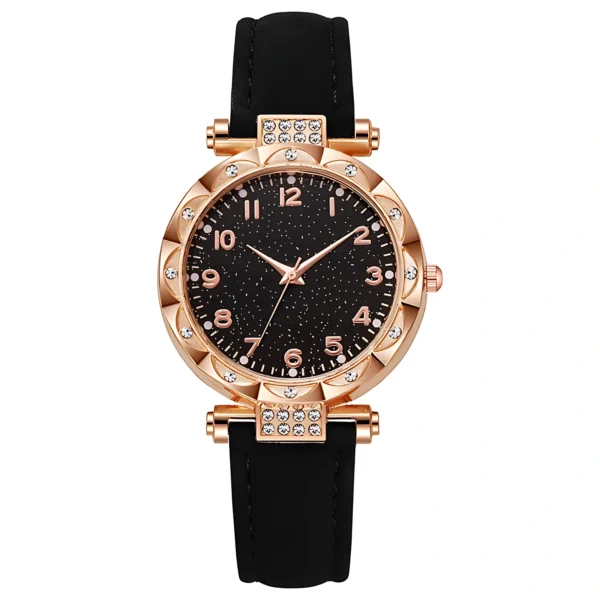 Faux Leather Analog Quartz Wrist Watch
