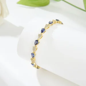 High Quality Gold Plated Chain Bracelet Women’s Fashion Bracelet 14K Gold CZ Zirconia Color Zircon Women Tennis Bracelet Link