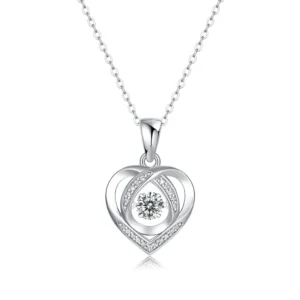 Fine Jewelry 925 Sterling Silver 5.0mm Moissanite Pendant
