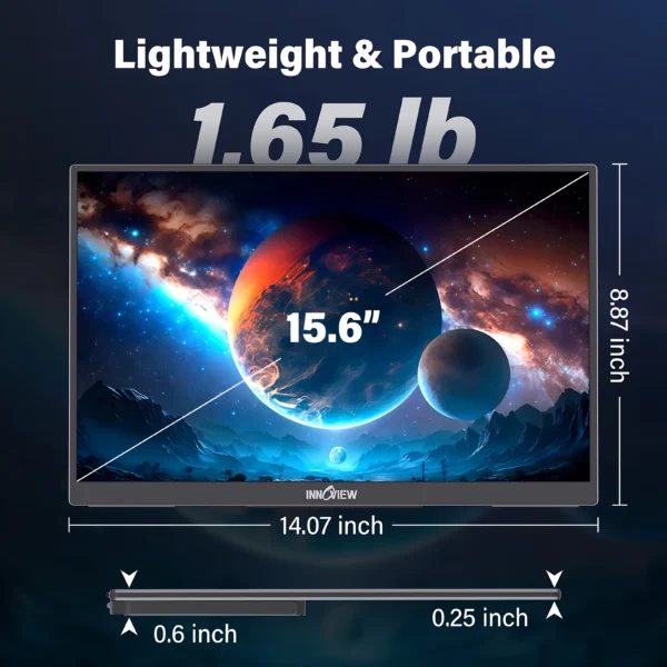 15.6-Inch 4K Portable Monitor for Travel and Remote Work