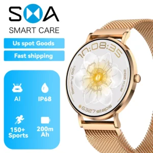 Am28 Heart Rate Sleep Monitor SPO2 Smartwatch for Women