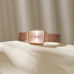 Gohuos 7823 Rose Gold Square Quartz Watch for Women