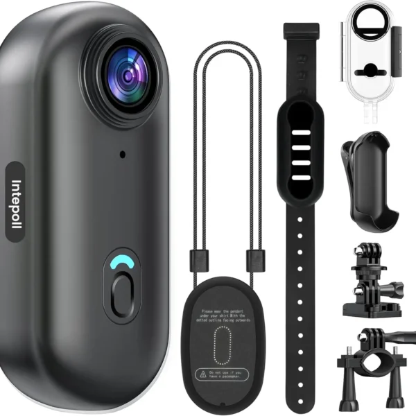 4K Black Body Wearable Vlogging Cam Mini Small Action Camera Sport DV Magnetic Smart WIFI Pocket Camera