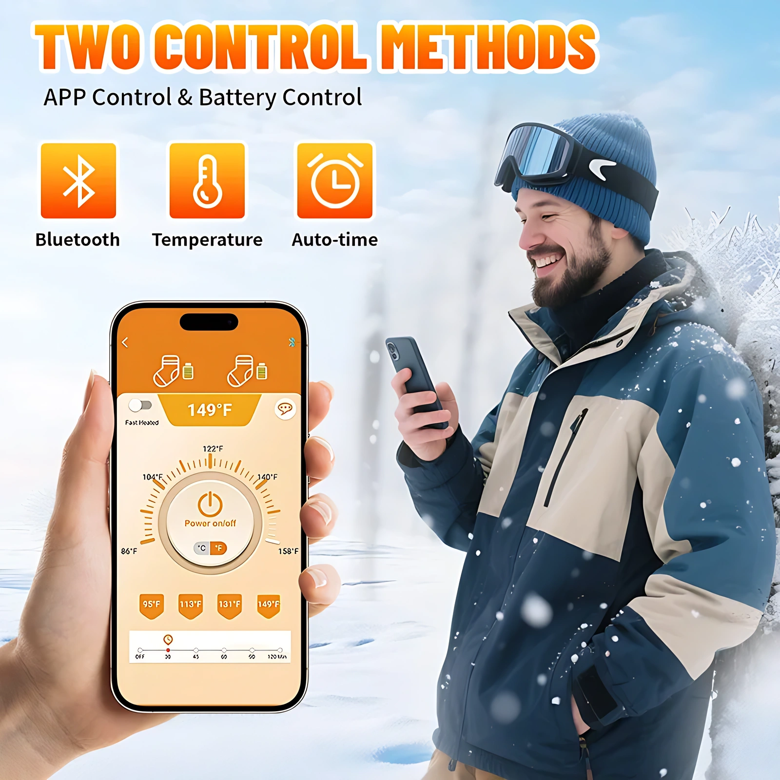Rechargeable Heated Socks with App Control