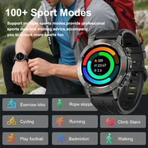 SENBONO Hot Sales SmartWatch Men S81PRO Answer Call Heart Rate Waterproof Round Large Battery Men Smart Watch for Ios Android
