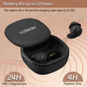 LOBKIN Ultra Small Painless Mini Design Wireless Earbuds In-Ear Sleep Headset with Active Noise Cancellation Wireless Headphone