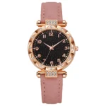 Faux Leather Analog Quartz Wrist Watch