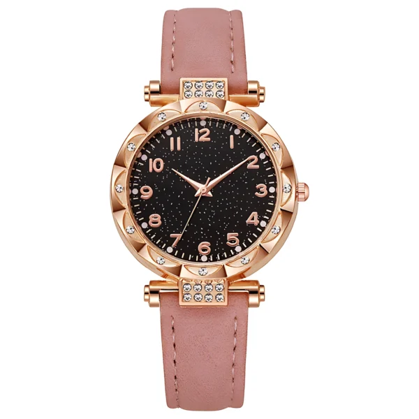 Faux Leather Analog Quartz Wrist Watch