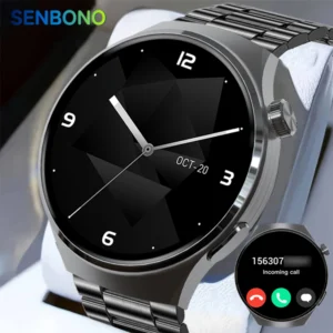SENBONO Men Smartwatch Blue Tooth Heart Rate Monitor Waterproof