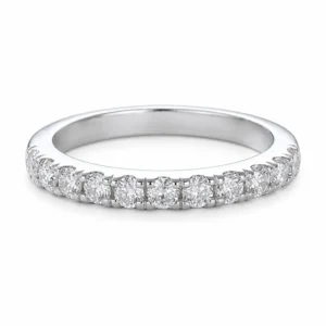 S925 Sterling Silver Moissanite Half Eternity Ring