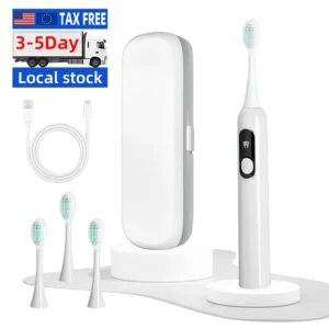 Rechargeable Electric Toothbrush for Adults with Travel Case