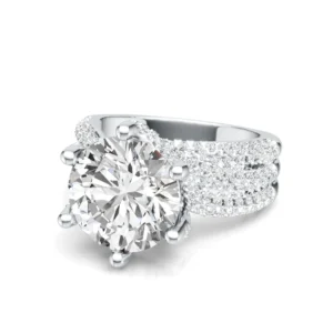5CT Large Solitaire 925 Silver Moissanite Ring