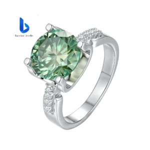 Sterling Silver Four Claw Ring Moissanite