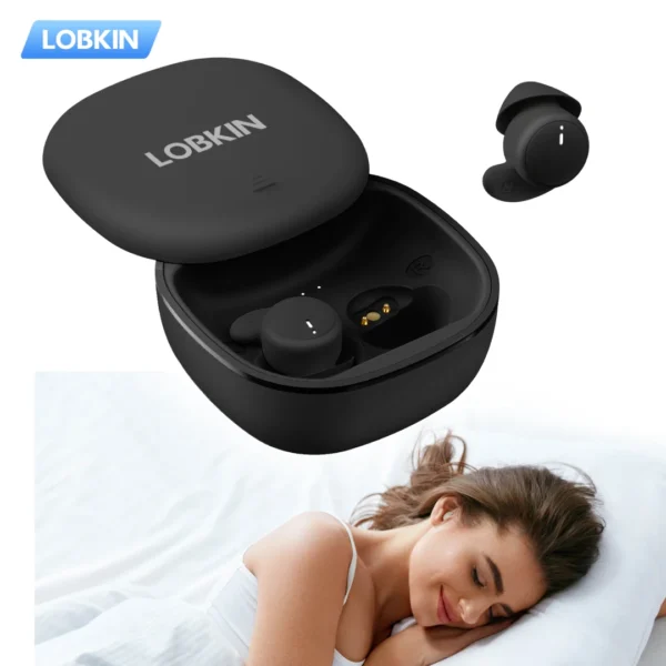 LOBKIN Ultra Small Painless Mini Design Wireless Earbuds In-Ear Sleep Headset with Active Noise Cancellation Wireless Headphone