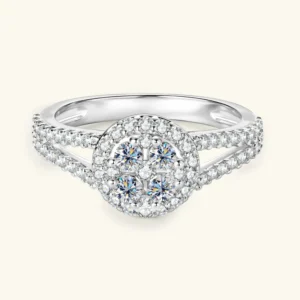 Wholesale Ring High Quality Trendy Women Sparkling Zircon Round Cubic Zirconia Classic Ring for Women Engagement Bands or Rings
