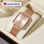 Gohuos 7823 Rose Gold Square Quartz Watch for Women