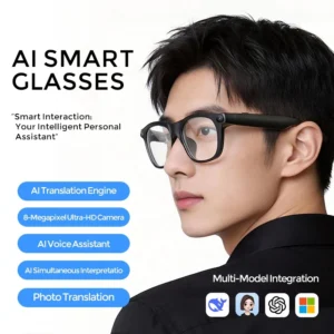 Premium AI Smart Glasses AI Voice Assistant 800W Camera AI Translation Engine Video Recording 290mAh Battery WiFi 4