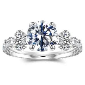 Provence Jewelry Custom Manufacturer Mossanite Ring 925 Sterling Silver DEF VVS Diamond Ring for Wedding Engagement Ring