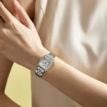 Amovan Vintage Gold Rectangular Quartz Watch for Women