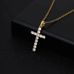 Classic Cross Necklace Simple Stainless Steel Chain