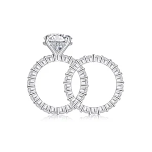 No Tariffs 925 Sterling Silver Ring Round-Cut Prong-Set Moissanite Ring Women’s Fine Jewelry Birthday Gift Ring