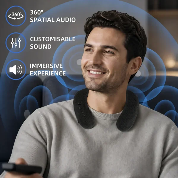 Neckband Bluetooth Speaker with Deep Bass