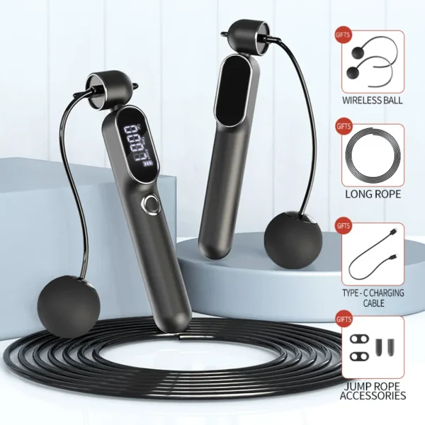 Hot Sale Sports Fitness Smart Speed Digital Adjustable Cordless Skipping Jump Rope With Counter