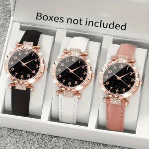 Faux Leather Analog Quartz Wrist Watch