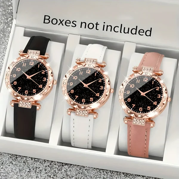Faux Leather Analog Quartz Wrist Watch