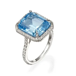 Sparkling Square Proposal Ring Elegant