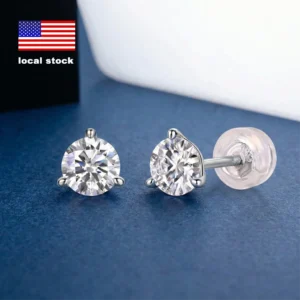 Sterling Silver Moissanite Earrings