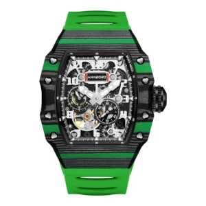 Unisex High Quality Luxury Automatic Mechanical Watch with Sapphire Crystal Dial Stainless Steel Strap in Shamrock King Design