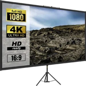 60-Inch 4K Projector Screen with Tripod Stand